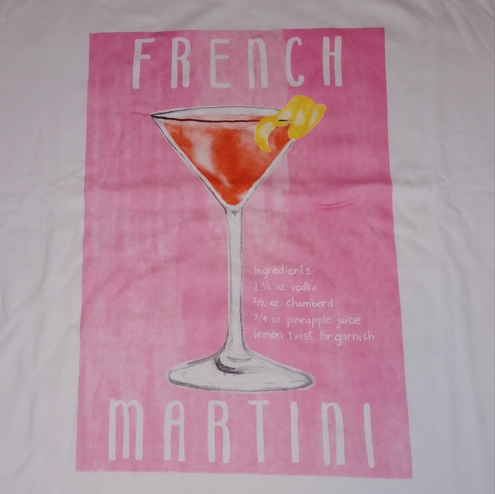 SOLD OUT! 🍸 Wildfox French Martini Graphic Tee 100% Cotton - Picture 6 of 8